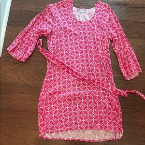 Pink Geometric Pattern Dress